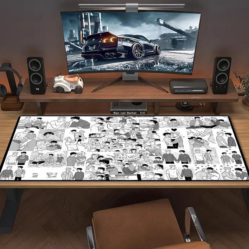 Heartstopper Large Size Mouse Pad Large Gaming Table Cushion Non-slip Laptop Tablet Big Mousepad XXL Mat Mini PC Playmat With Lock edge