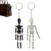 Gotische Skelett-Schlüsselanhänger mit beweglichen Gelenken, Leuchtet im Dunkeln Schlüsselanhänger für Halloween, Handtaschen-Rucksack-Geldbörsen-Anhänger für Männer und Frauen