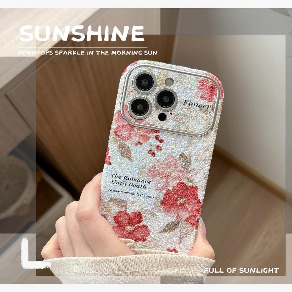 Rose Pattern Protective Case for iPhone 16 Pro Max, 15, 17 Pro, and Apple 14 - Cute Design for Women