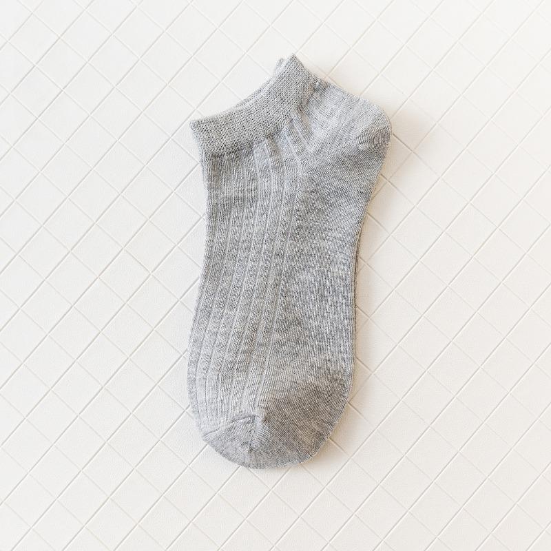 Women's Summer New Style Draw A Solid Color Breathable Cotton Boat Socks