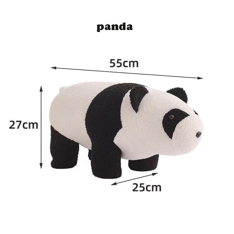 Simple Animal Stool Made of Solid Wood High Resilience Cotton Stool Living Room Chairs Bedroom Ottoman Furniture Home Decor