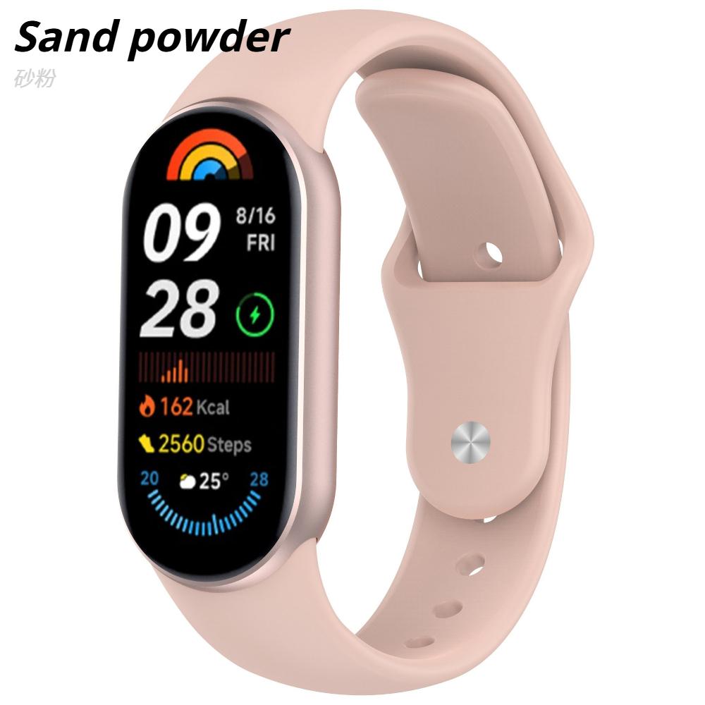 Silicone Solid Color Strap For Xiaomi Mi Band 10 9 8 Strap NFC Sport Rubber Bracelet Wristband for Xiaomi Smart Band 8 9 10 watch band