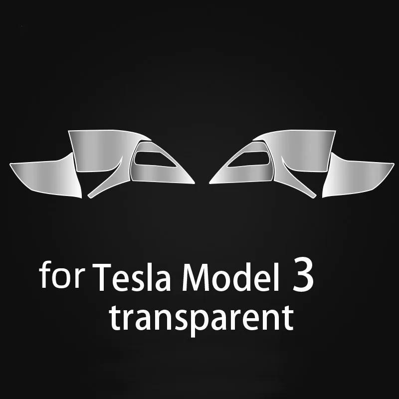 Rear Headlamp Car Styling Sticker For Tesla Model 3/S/Y Headlamps TPU Smoked Black Taillight Protector Film Accessories