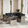 VidaXL Garden Lounge Set 6 Pcs with Light Grey Cushions Wicker 3266582