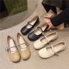Women Mary Jane Shoes Fashion Casual Low Heel Flats Sizes 35-40 for Office Commuting Walking Travel Dress and Everyday Wear