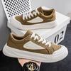 Men's Shoes Breathable Canvas Shoes 2025 Summer New Low-top Sports and Leisure Shoes Men's Soft-soled Versatile Thick Baseplate Shoes