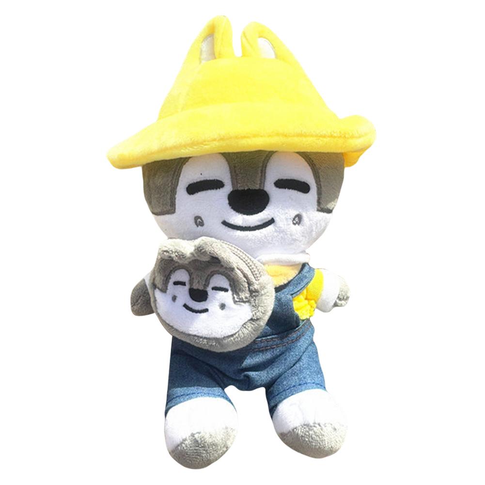 15 X 20 CM Plush Toy with Hat and Small Crossbody Bag Spring Kindergarten Stray Doll Cartoon Cute Doll for Holiday Surprise Gift