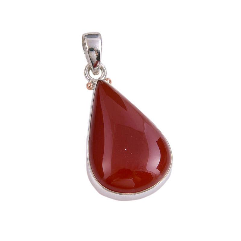 Natural Red Onyx Gemstone Handmade 925 Solid Silver Jewelry Pendant 1.50'' T7h10