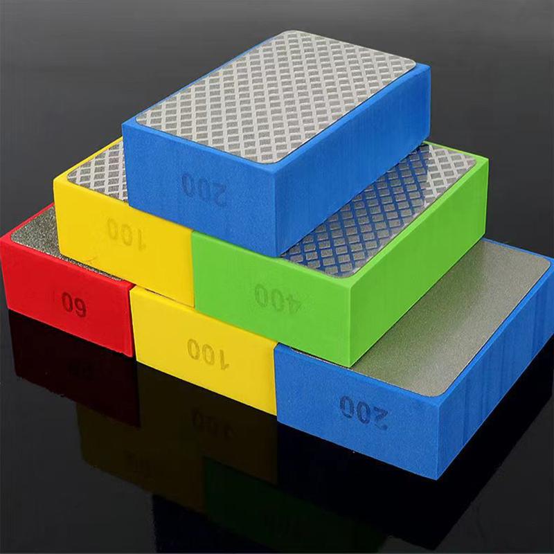 1Pcs Diamond Hand Polishing Pads Tile Glass Abrasive Grinding Block Pad Stone Marble Ceramic Sanding Disc Polisher Tools