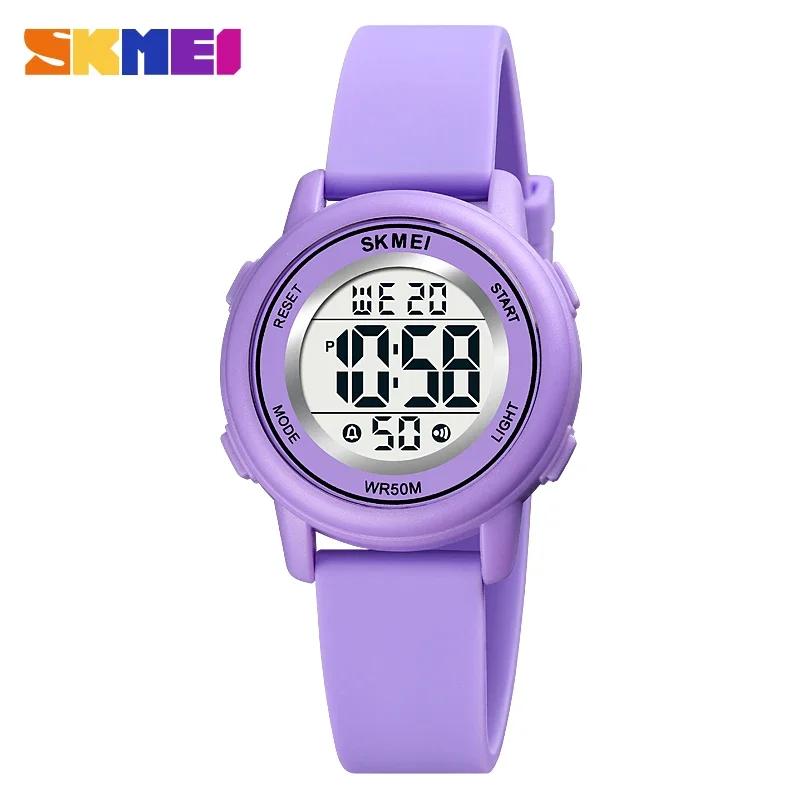 SKMEI Wodoodporny Alarm Dziecięcy Zegarek montre enfant Chłopcy Dziewczynki Sportowy Zegarek Dziecięcy Kolorowy LED Cyfrowy Zegarek Dziecięcy na Nadgarstek 1721
