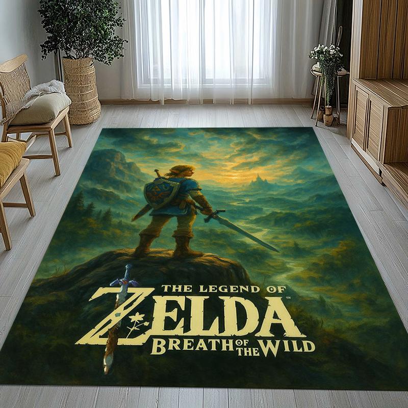 

Retro Z-Zelda Cartoon Link Games Living Room Non-Slip Area Rug Soft Carpet for Bedroom Kids Playroom Sofa,Home Decor Doormat 40x60cm