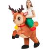 Reindeer & Gingerbread Man Inflatable Santa Costume for Christmas Party Stage Props