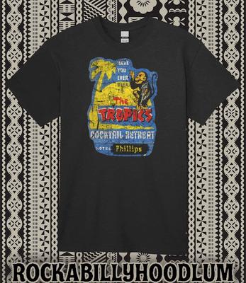 Retro Tiki Art Tee T Shirt Mug Bar Restaurant The Tropics Hotel Phillip Monkey