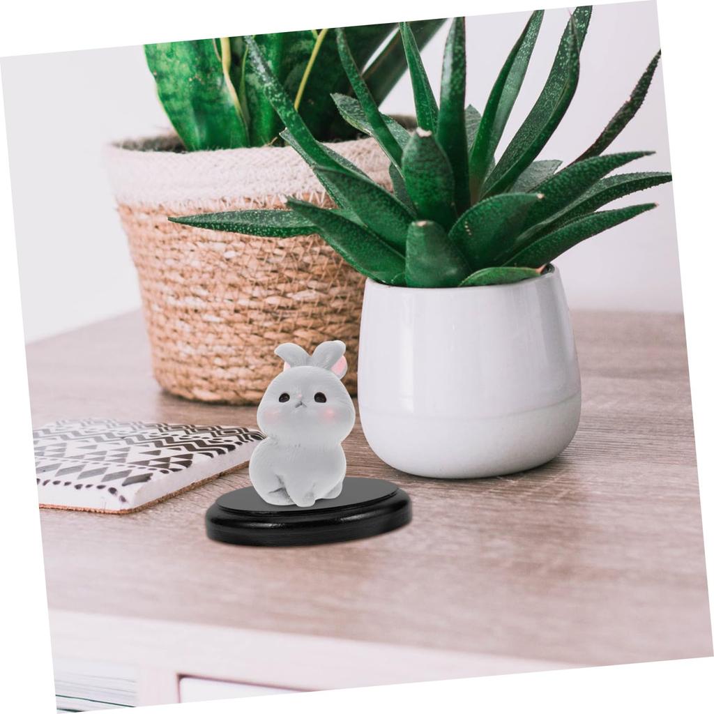 NUOBESTY Wooden Display Set of Round Inch Black Smooth for Miniature Figures and DIY 80g Stands, 3, Base, 3.15 Diameter, Finish, Crafts, Approx.