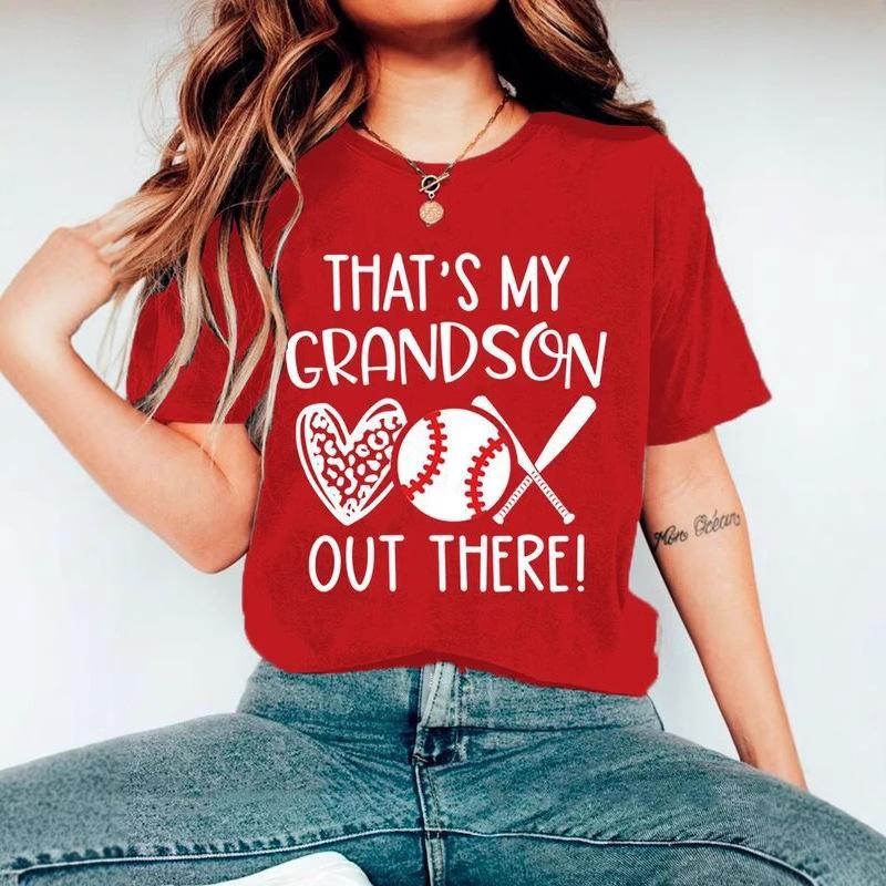 Fashion Hot Summer Women's Clothing New Item Baseball Print Short Sleeved Round Neck Pullover Top 3D Digital Printing 3441 KTB