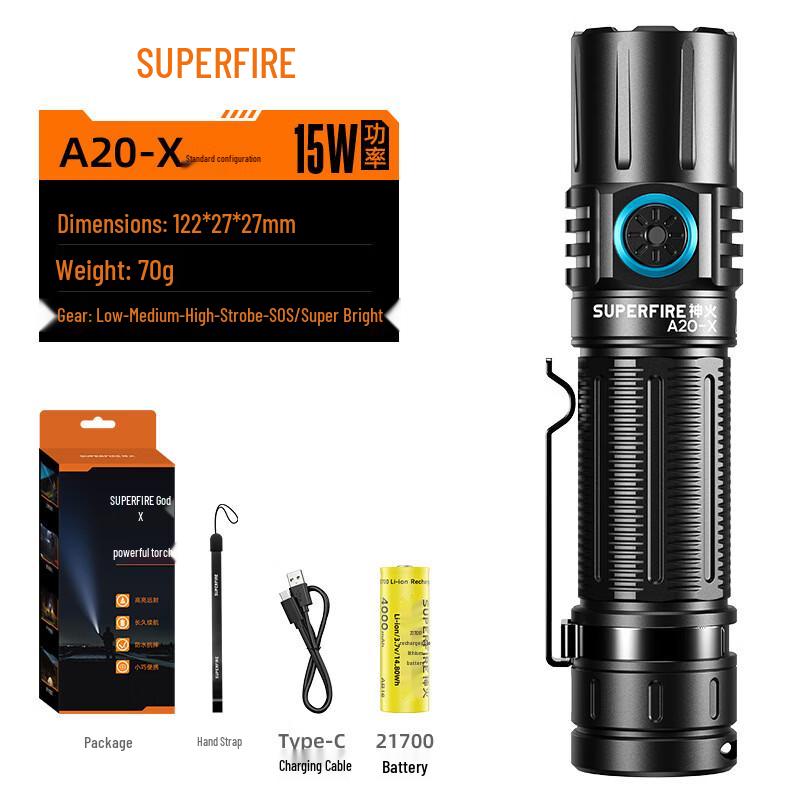 SupFire High-Power Waterproof EDC Flashlight