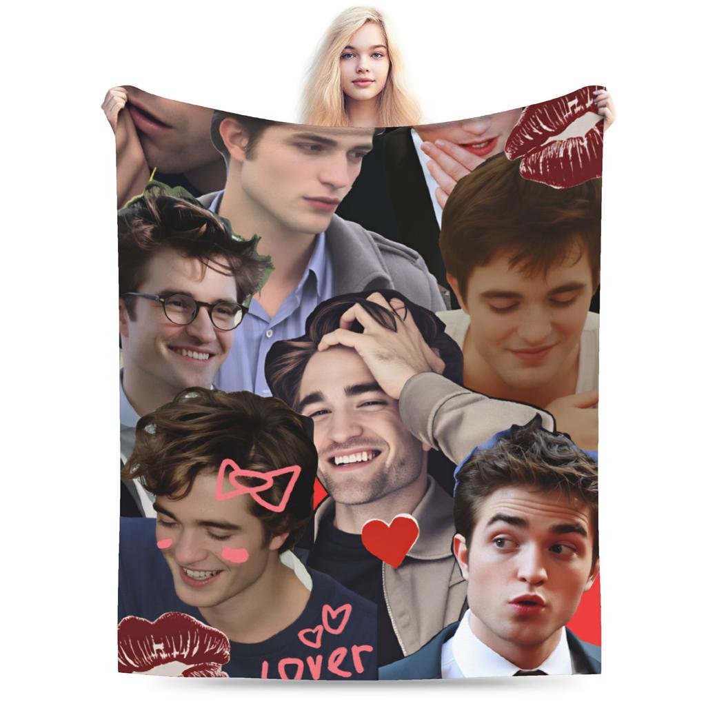 Decor Edward Plush Blanket Boy Girl The Twilight Saga Flannel Throw Blanket For Couch Bed Warm Design Quality Bedspread Gift