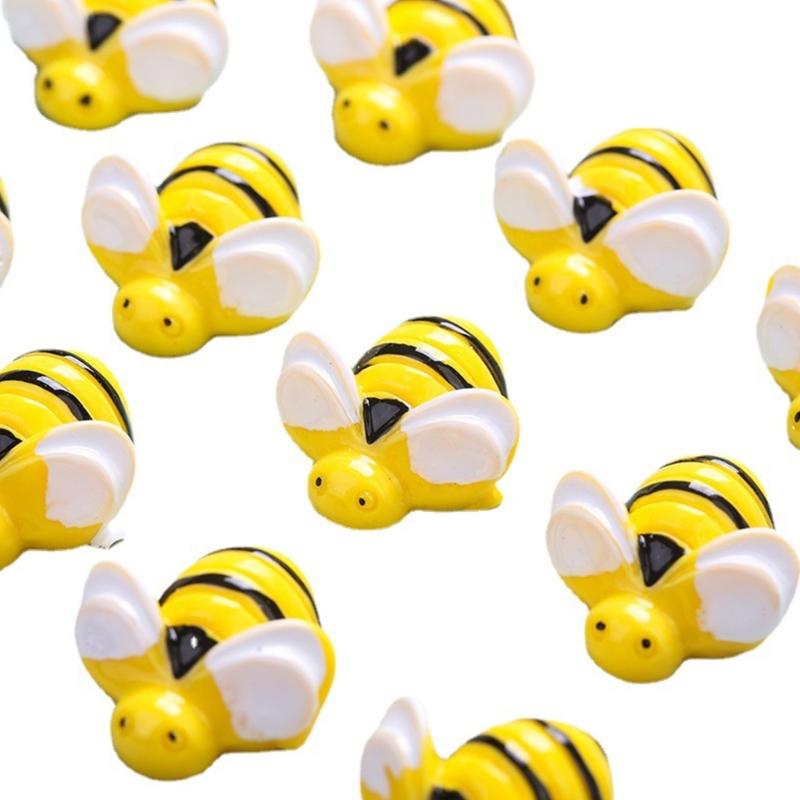 Lovely Resin Cartoon Honeybee Applique Handmade Craft Project Headband Shoes Flatback Patches Self Adhesive Accessories