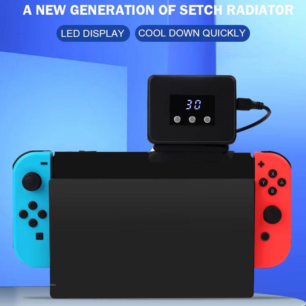 For Switch 2 Host Heat Sink For Switch 2 Base Handheld Game Console With LED Display Digital Cooling Fan