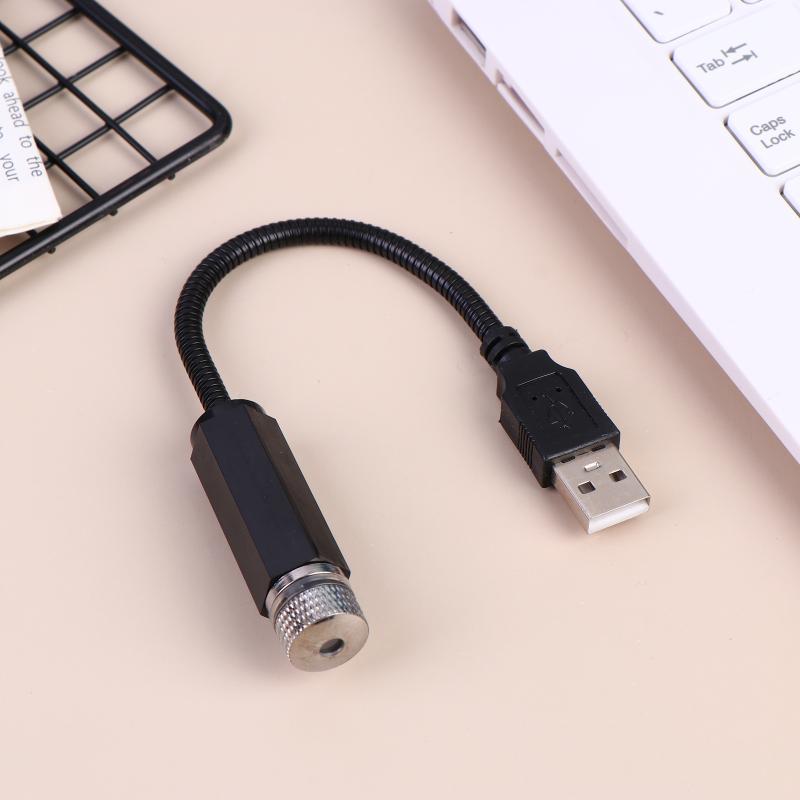 Car Roof Star Light Mini Led Atmosphere Lamp Auto Interior Star Night Projector Usb Plug And Play Ceiling Decorative Lamp Red