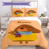 3pcs Custom Name Hey Duggee Bedding Set Duvet Cover Closure Includes 1 Duvet Cover & 2 Pillowcases, Soft and Comfortable for All Seasons.