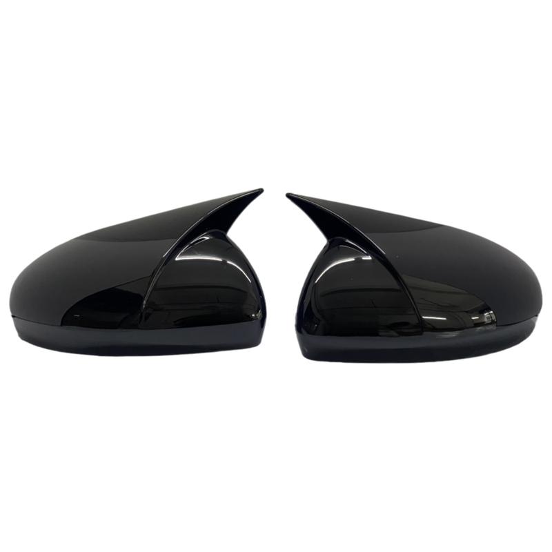 Paar Auto Seitenrückspiegelabdeckung Für Renault Captur -2024 Außen Tür Rückspiegel Gehäuse Zierleiste Schwarz/Carbon-Look Zubehör
