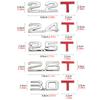 1Pcs 1.3T - 3.0T  Premium Metal Car Side Fender Rear Trunk Emblem Badge Decals for Any Vehicle