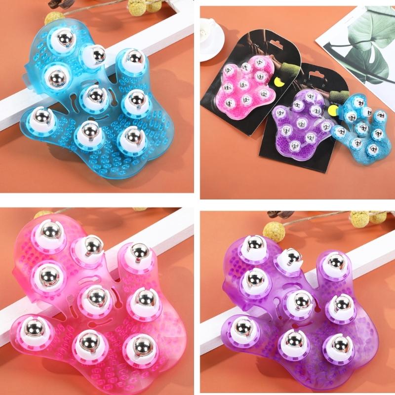 Ergonomic Palms Massagers 9 Stainless Steel Beads Construction NonSlip Grip Full Hand Coverage Stress Reliefs Solution
