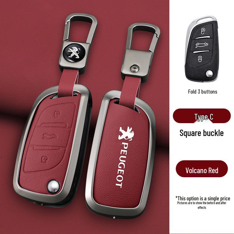 Peugeot Key Case for 308, 207, 408, 508, 307, 301, 3008 - Metal Shell, Modified Package.
