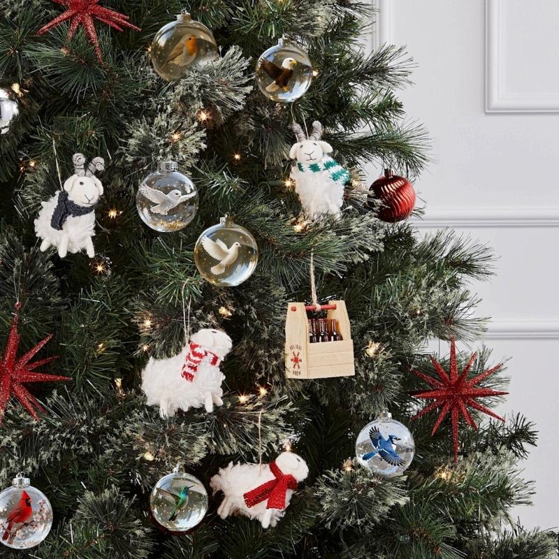 Artistic Nature Bird Clear Christmas Ball Ornament Holiday Decorations For Festives Tree Decoration Memorables Gift