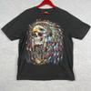 Tribal Skull Eagle Graphic Oz Rock Vintage Style Black XL Unisex T-Shirt