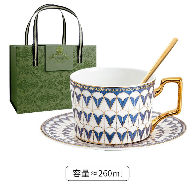 Light Luxury Coffee Cup And Saucer Set, Wedding Gift, Ceramic Bone China High-End Exquisite Latte Cup, Afternoon Tea Coffee Cup