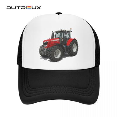 Black Graphic Tractors Agriculture Farm-Machine Equipt Bottoming 2023 Summer Mesh Baseball Cap Sunhat Breathable Hats Casquette