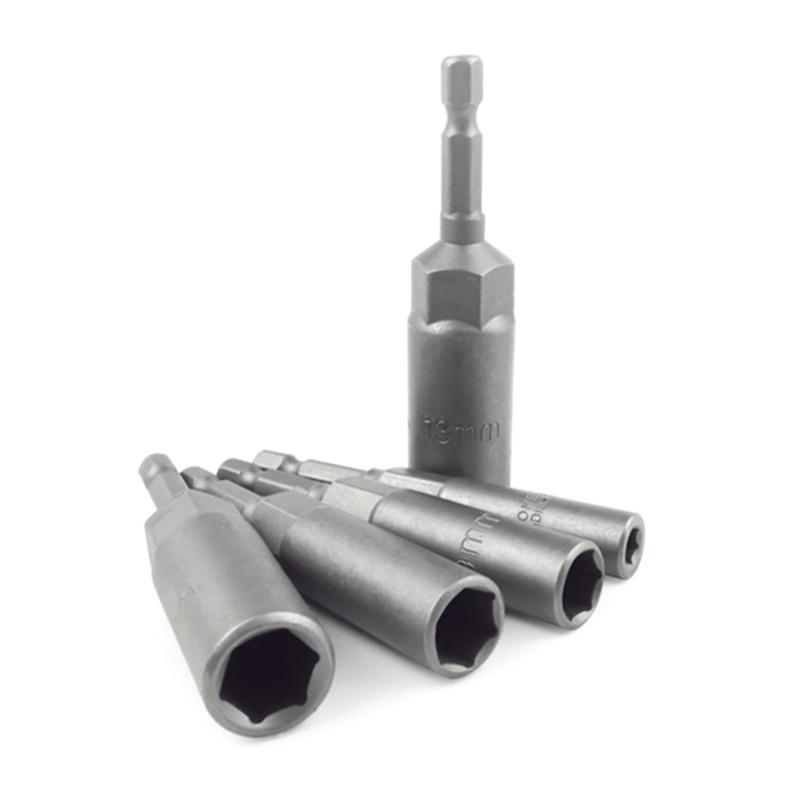Heavy Duty Hexagonal Shank Socket Kit 5.5-19mm for Enhances Clamping Force Durability Enhances Clamping Force Stability