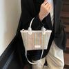 Large Capacity Straw Bag Women's New Fashionable Versatile Shoulder Bag Popular Underarm Bucket Bag