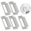 5pcs 64mm Locking Plate Stainless Steel Door Lock Latch Strike Plate Quick Installation Door Hardware Accessories