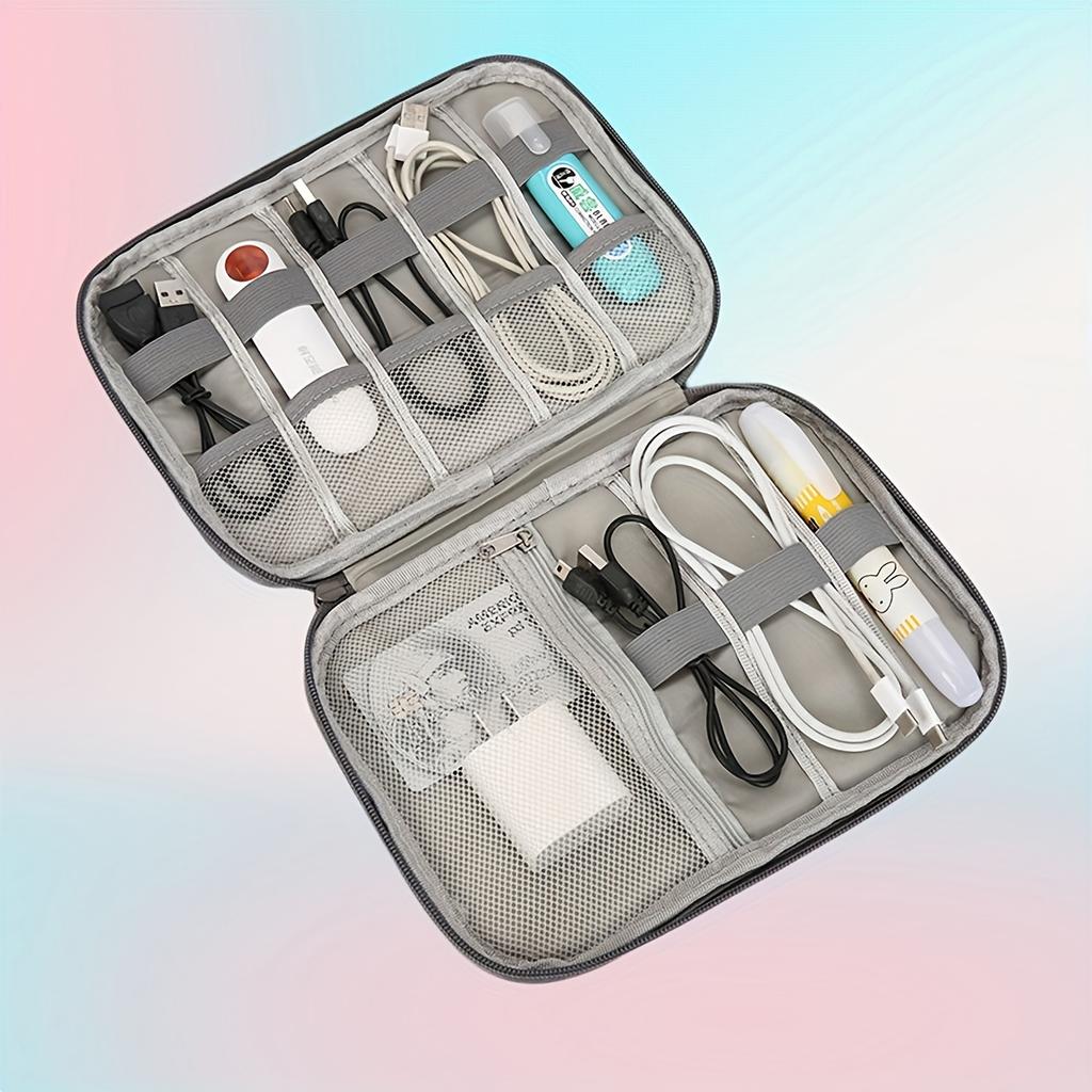 A Watch Strap Storage Bag That Comes with 8 Elastic Rings to Hold 8 Straps, Along with a Zippered Pocket for Storing Watch Cases