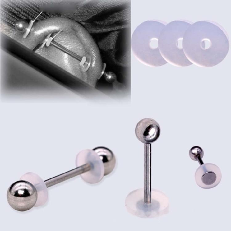 Pack of 100 Clear Disc Pads Set Earrings Back Stopper Earlobe Support Patches