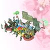 LIOOBO Military Vehicle Set, Simulation Military Scene Toy Set with Tanks, Aircraft, and Soldier Models, DIY Sandbox Play, Army Figures, Gift for