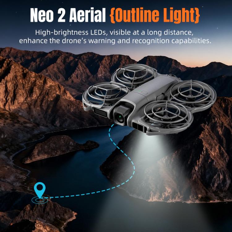 For DJI Neo 2 STARTRC LED Light Heightened Landing Gear Training Rack (Black)