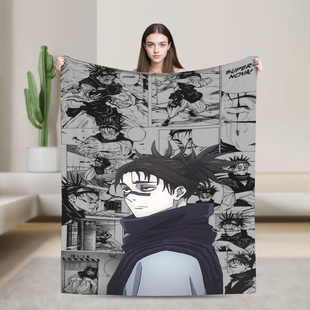 Choso Flannel Throw Blankets Kaisens Anime Blankets for Bed Couch Super Soft Bedding Throws