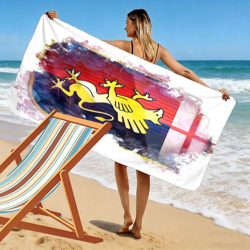 Genoa C.F.C. Logo Beach Towel, Large Soft Quick Dry Towel for Beach Camping Swimming
