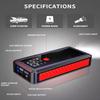 5000A Peak Car Jump Starter for 8.0L Gas/8.0L Diesel Engines - with LCD Display, Dual USB compatible and 12V DC PORT