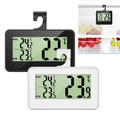IPX3 Digitales Thermometer Kühlschrank Gefrierschrank Hängehaken Thermograph Hygrometer Wasserdicht LCD-Anzeige Drahtlos