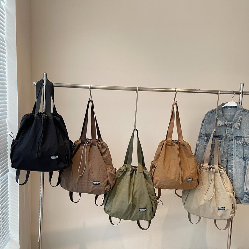 Fashion Nylon Solid Color Portable Large Capacity Design Backpacks Sweet Simple Casual Versatile Matching School Bags for Women