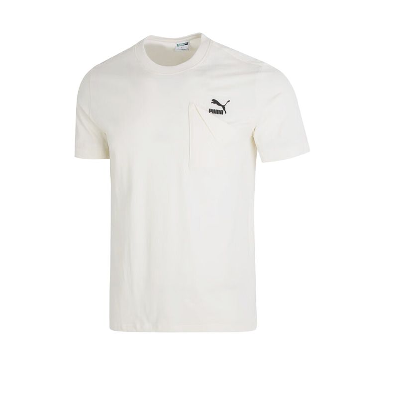 

Puma Футболка с круглым вырезом и коротким рукавом с заниженной линией плеч, цвет белый, для фитнеса и тренировок, 622142-65 XL
