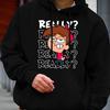 2025 Men's Casual Hooded Sweatshirt - Fun spotted dog pattern print, bright yellow color, kangaroo-style pockets, adjustable