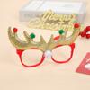 Sparkling Christmas Antlers Eyeframe Creative Xmas Party Decoration Christmas Props Costume Glasses Eyewear Party Favors