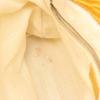 Used CELINE Embossing Shoulder Bag canvas leather Beige Yellow Used Women