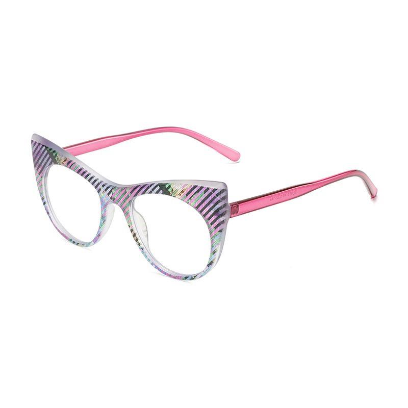 Designer Luxury Cat Eye Reading Glasses Women New Fashion Large Frame Far Sight Eyeglasses Anti Blue Light Presbyopia Eyewear